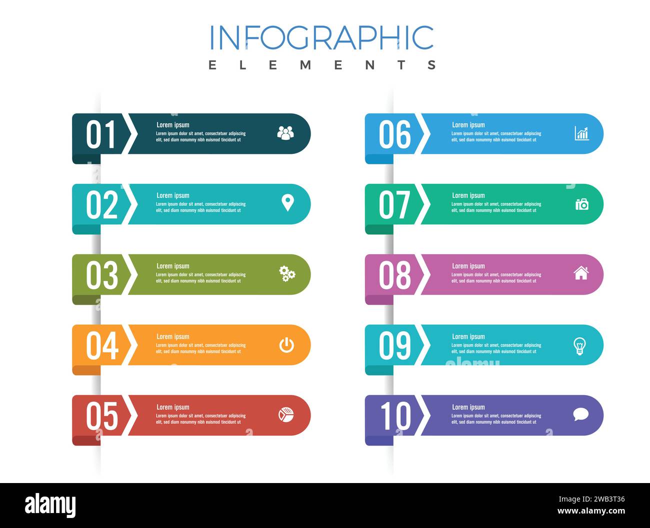 1-to-10-elements-infographic-stock-vector-image-art-alamy