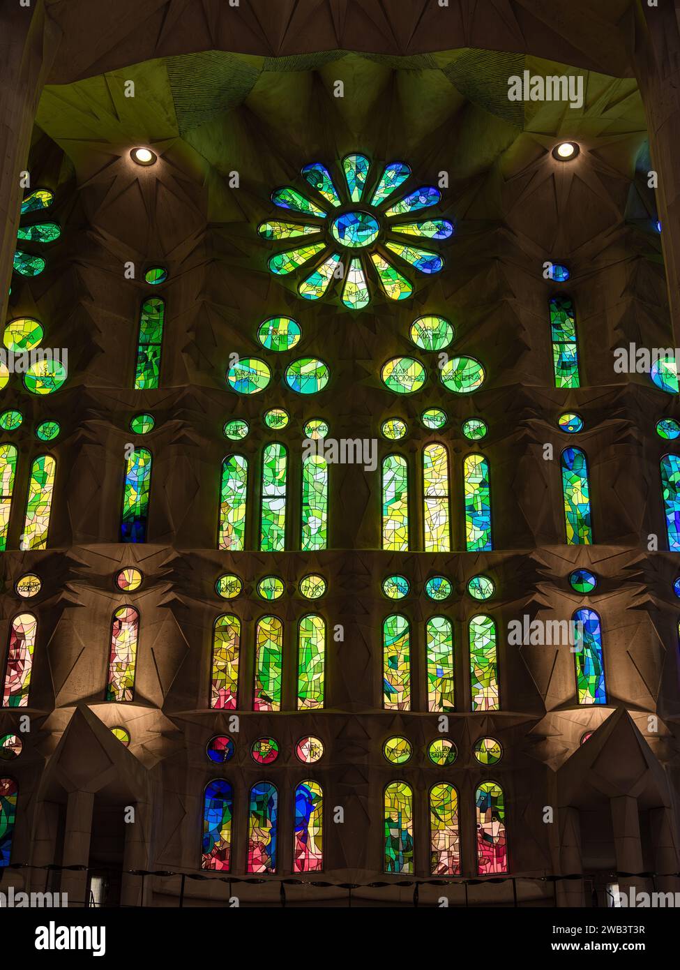 Barcelona, Spain - October 7, 2023: Close-up architectural detail of ...