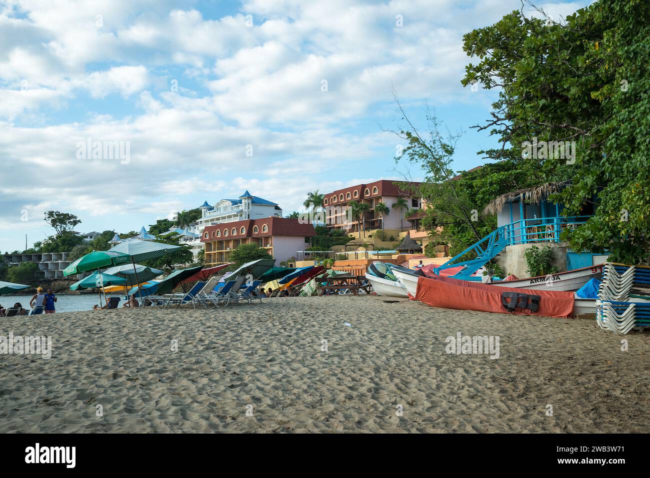 Sosúa is a beach town in the Puerto Plata province of the Dominican Republic Stock Photo