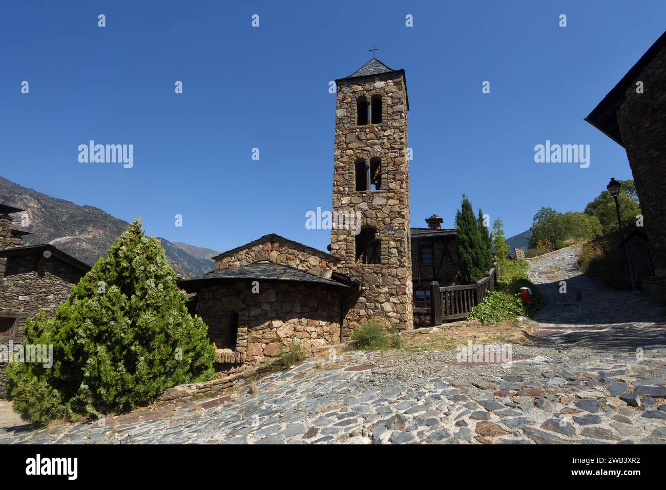 church of Auvinya (Aubinya) Andorra Stock Photo