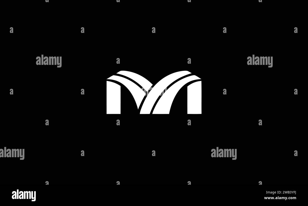 MV logo letter design on luxury background. M logo monogram initials letter concept. Stock Vector