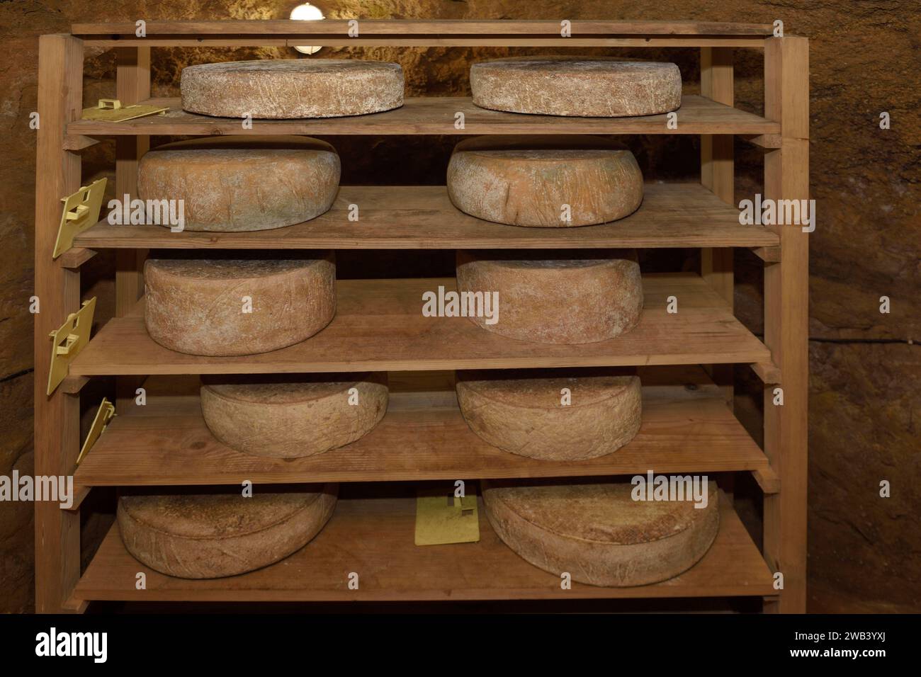 cheese from a small producer,Pla de Estany, Girona province, Catalonia, Spain Stock Photo