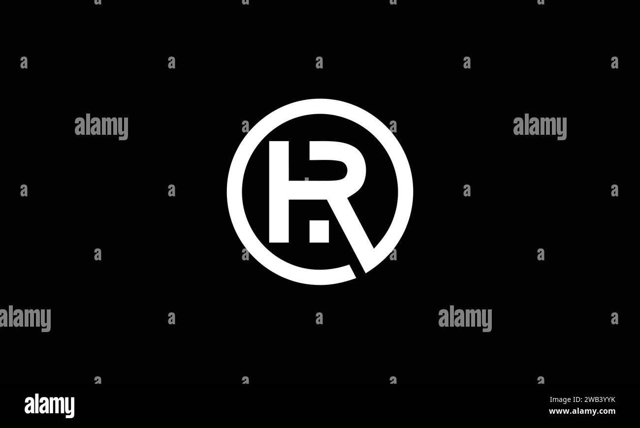 Creative modern letter HR logo design vector Stock Vector Image & Art ...