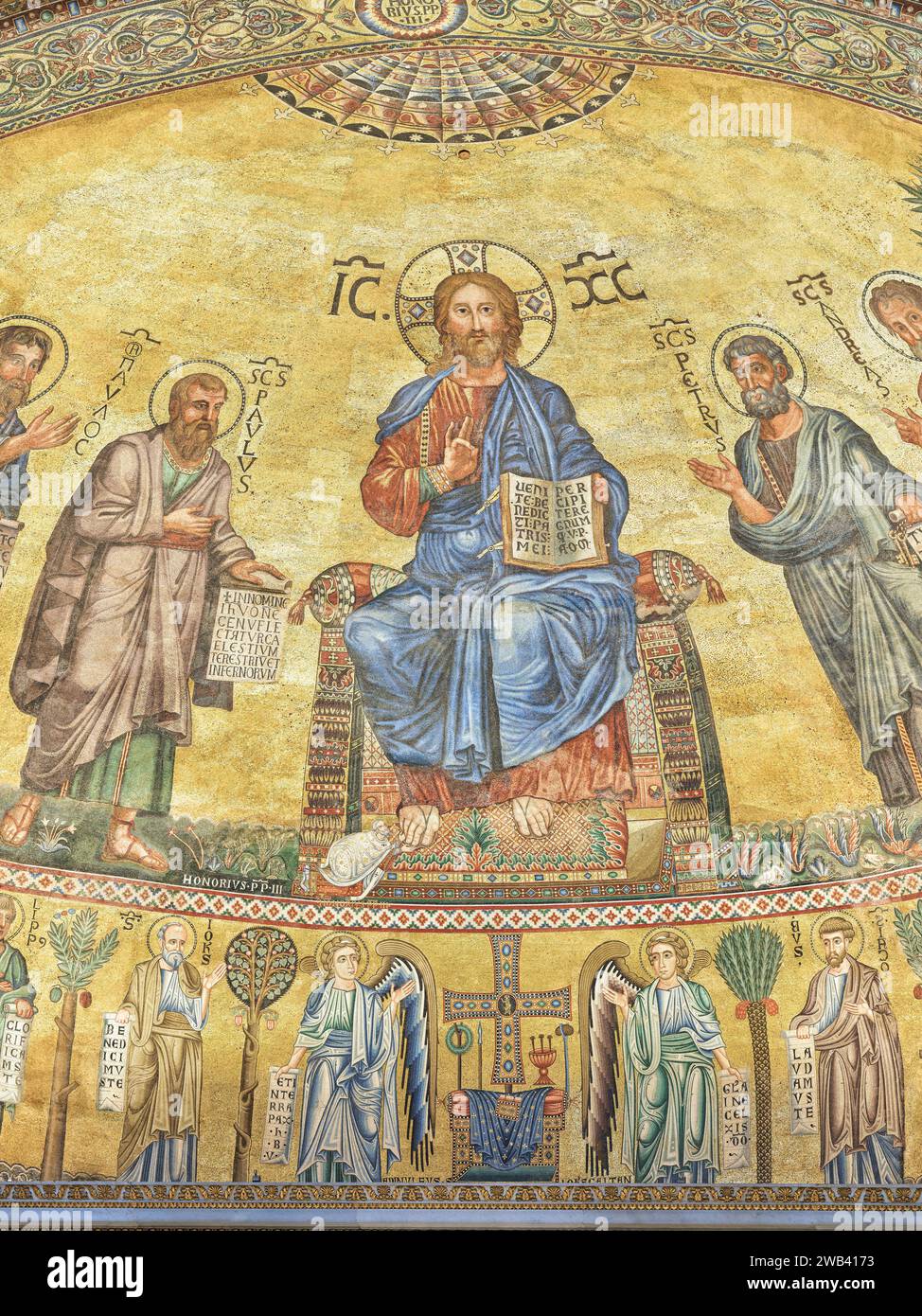 Mosaic, of Jesus Christ in glory, above the altar in the east end apse ...
