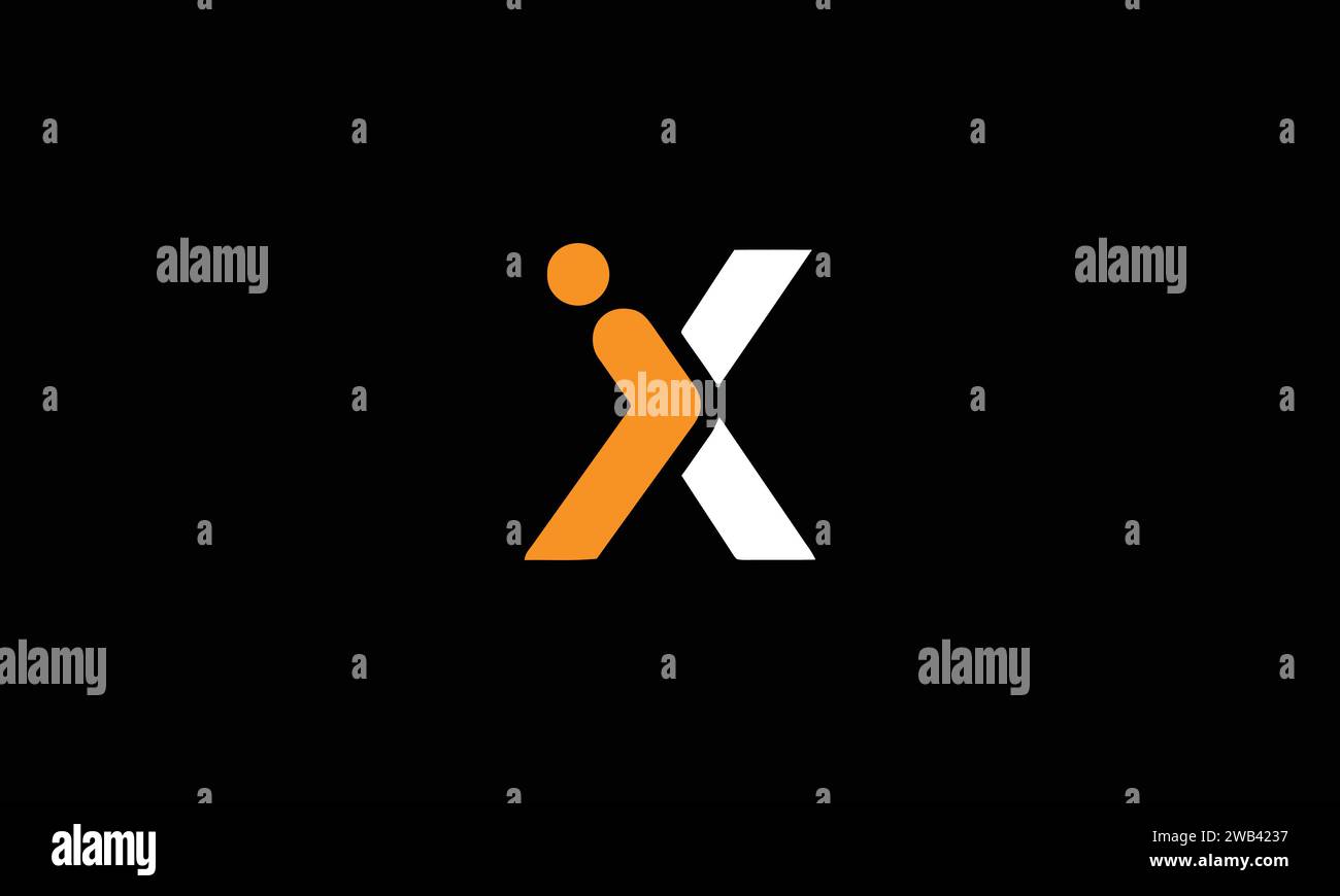 Alphabet letters Initials Monogram logo IX, XI, I and X Stock Vector