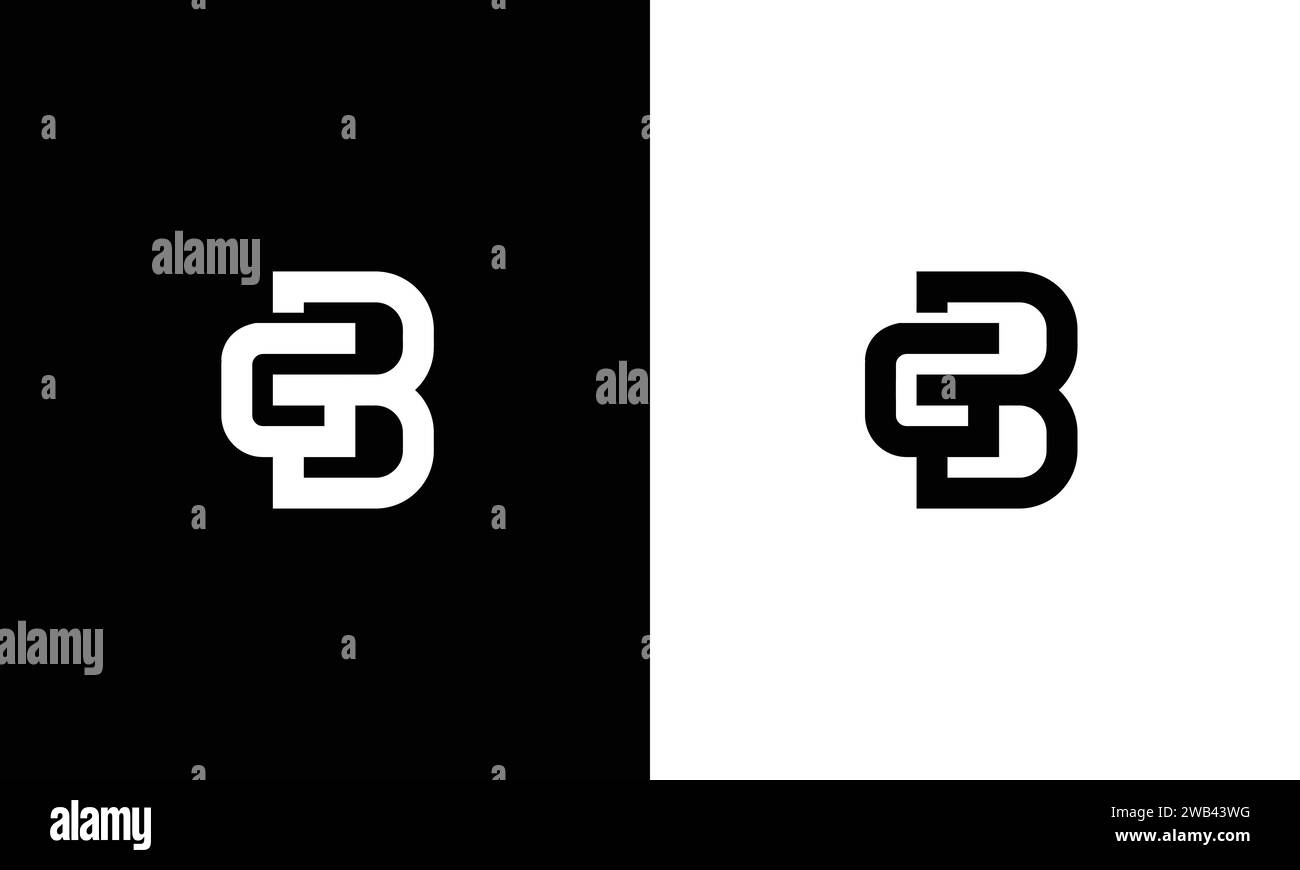 Initial Monogram Letter GB Logo Design Vector Template. GB Letter Logo Design Stock Vector