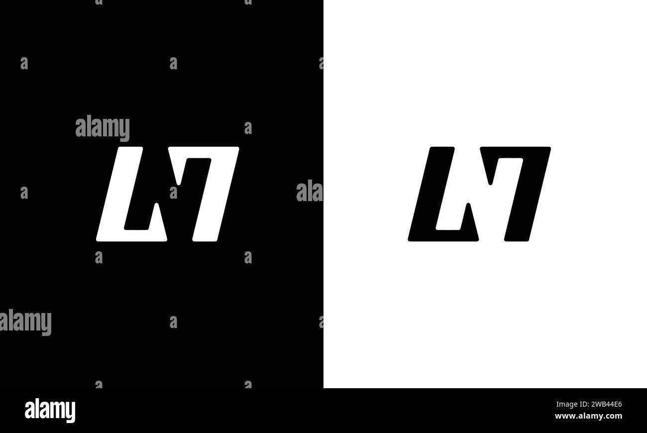 Modern abstract letter N LN logo initial based Monogram icon vector. Stock Vector