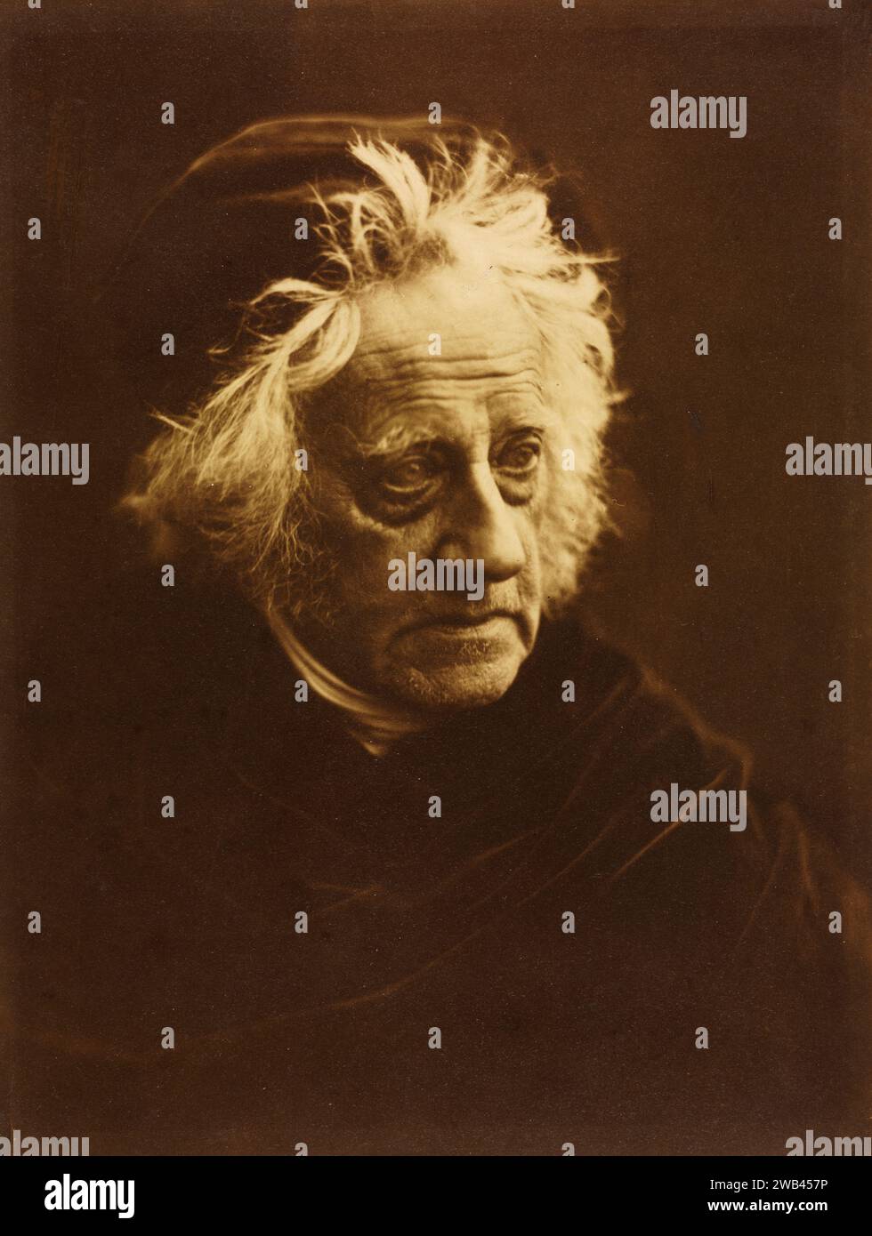 Sir John Herschel (1792-1871).  Julia Margaret Cameron.  1867.  Albumen print from a wet collodion negative. Stock Photo