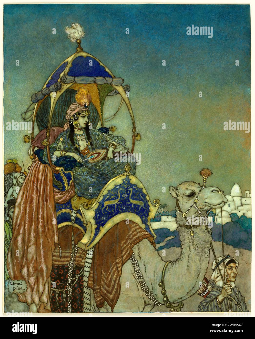 The Queen of Sheba.  Edmund Dulac.  1911. Stock Photo