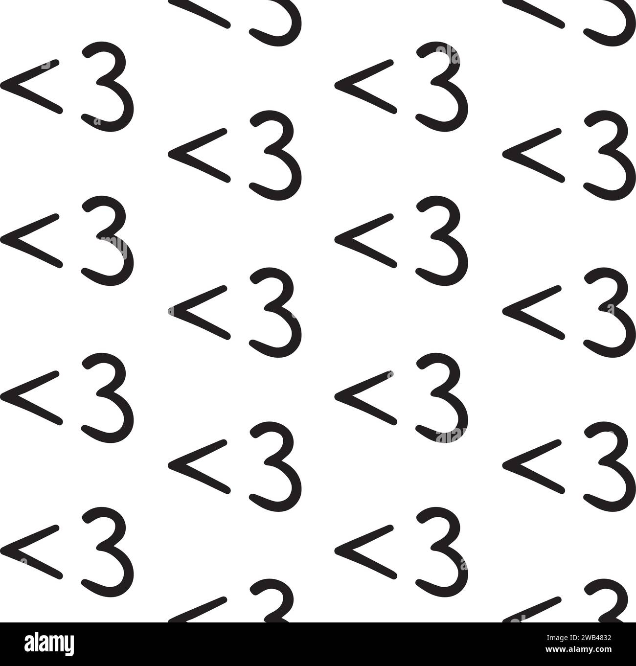 Vector seamless pattern of hand drawn heart 3 Stock Vector Image & Art ...