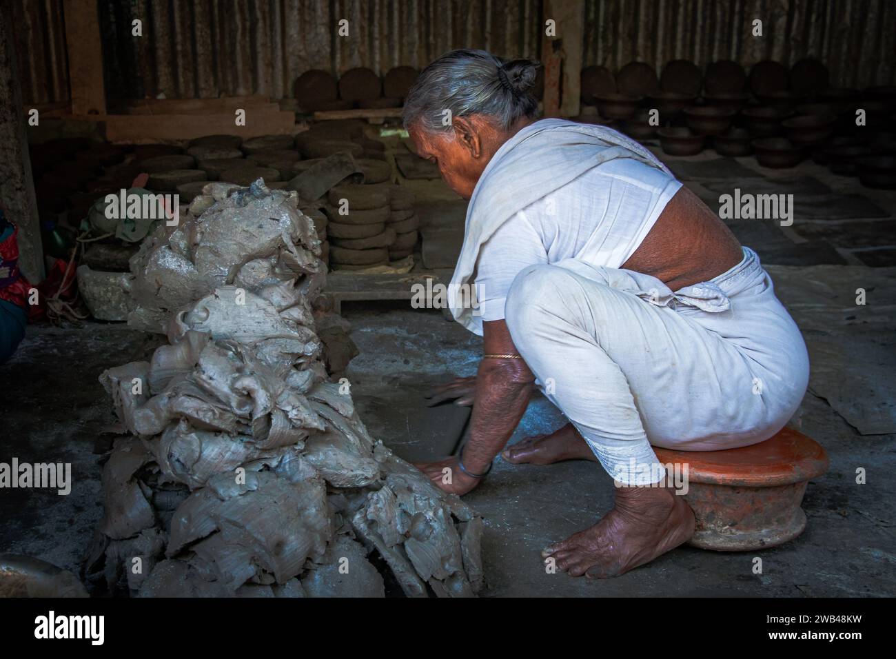 Pottery making involves shaping clay by hand, using a wheel, or coiling