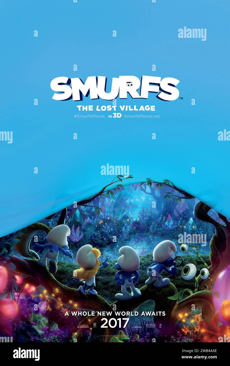 Smurfs: The Lost Village  Year : 2017 USA Director : Kelly Asbury Animation American poster Stock Photo