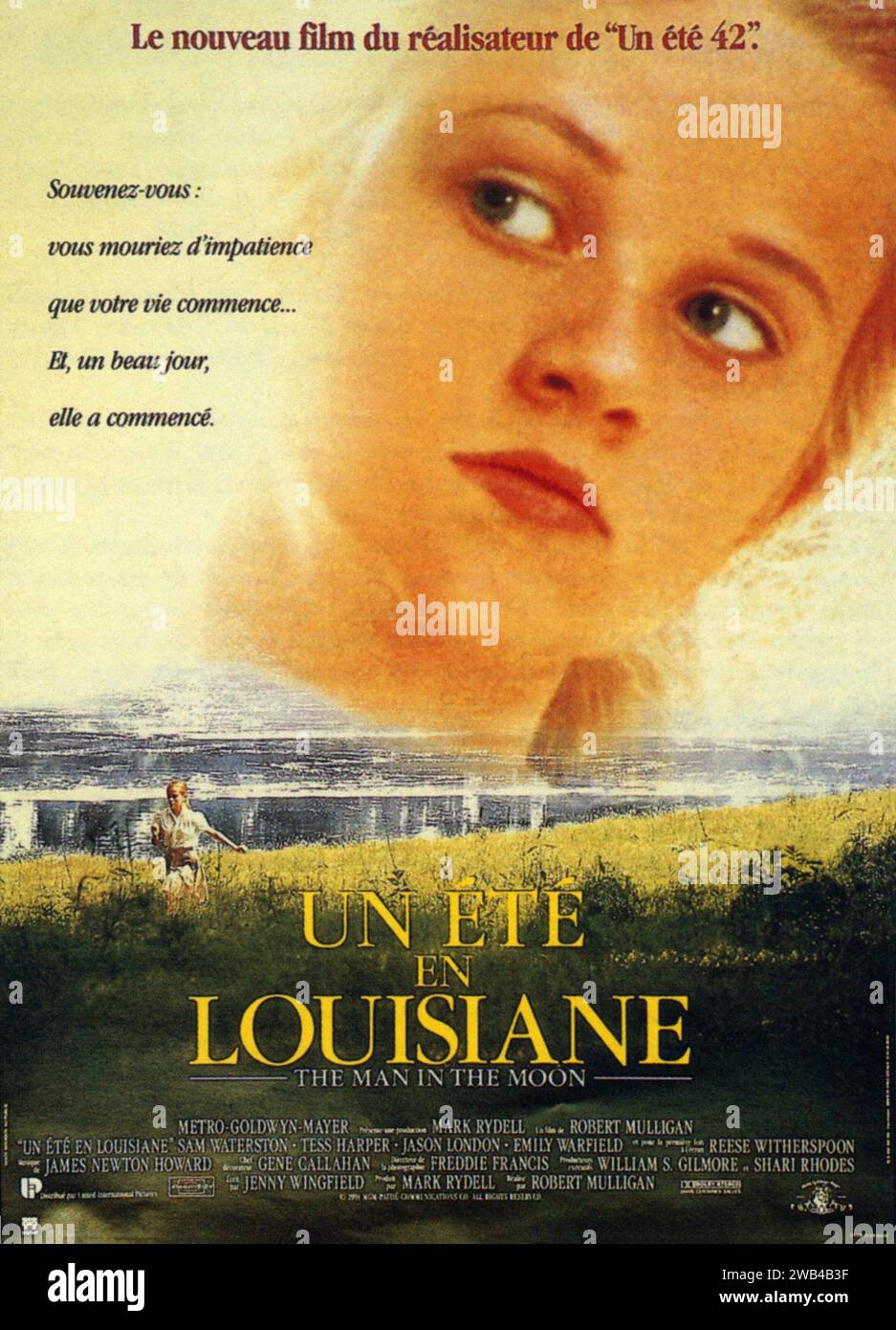 The Man in the Moon Year: 1991 USA Director: Robert Mulligan Reese  Witherspoon French poster Stock Photo - Alamy, image size:937x1390