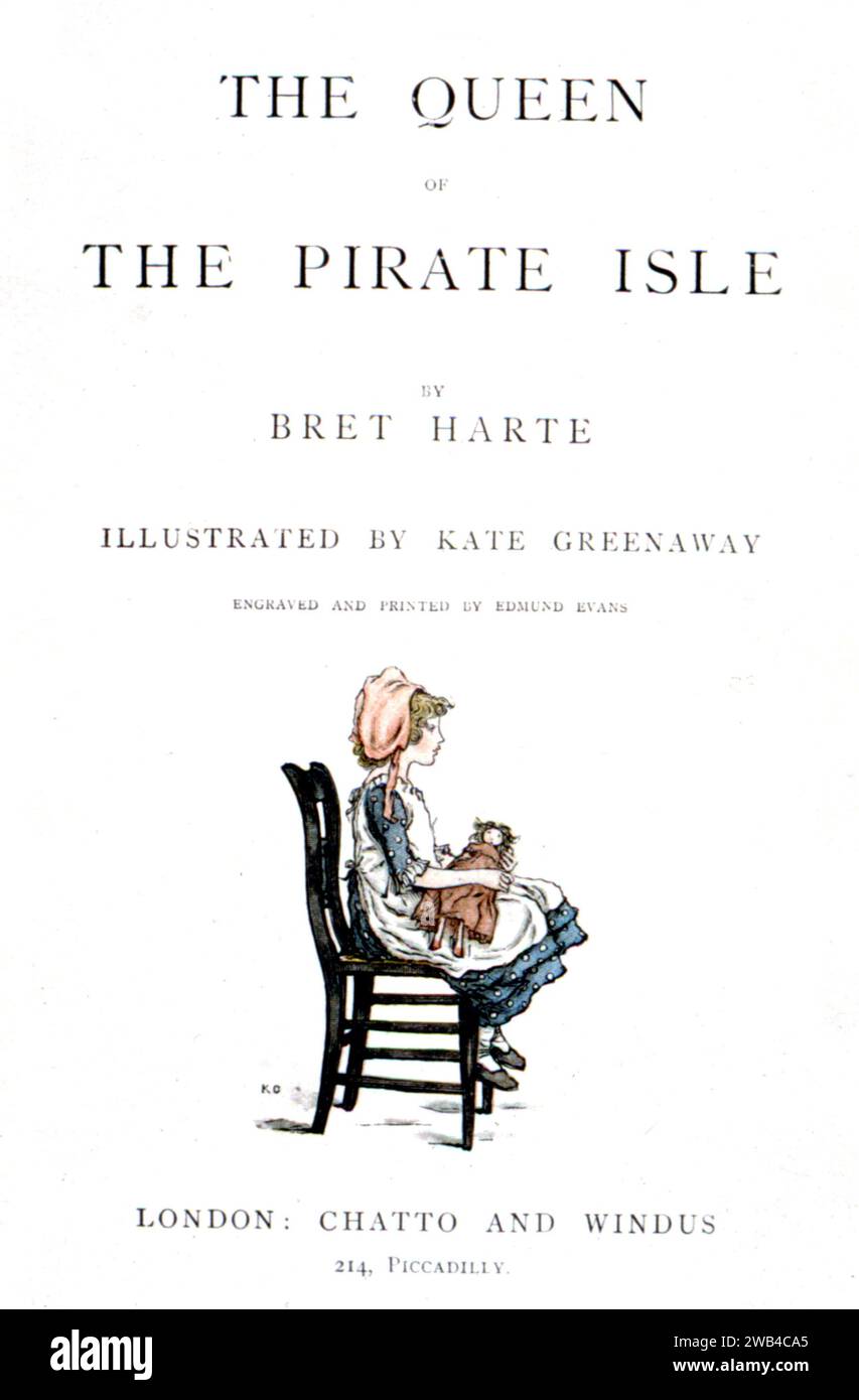 Illustration in 'The Queen of the Pirate Isle', written by Bret Harte and illustrated by Kate Greenaway  End of 19th century Private collection Stock Photo