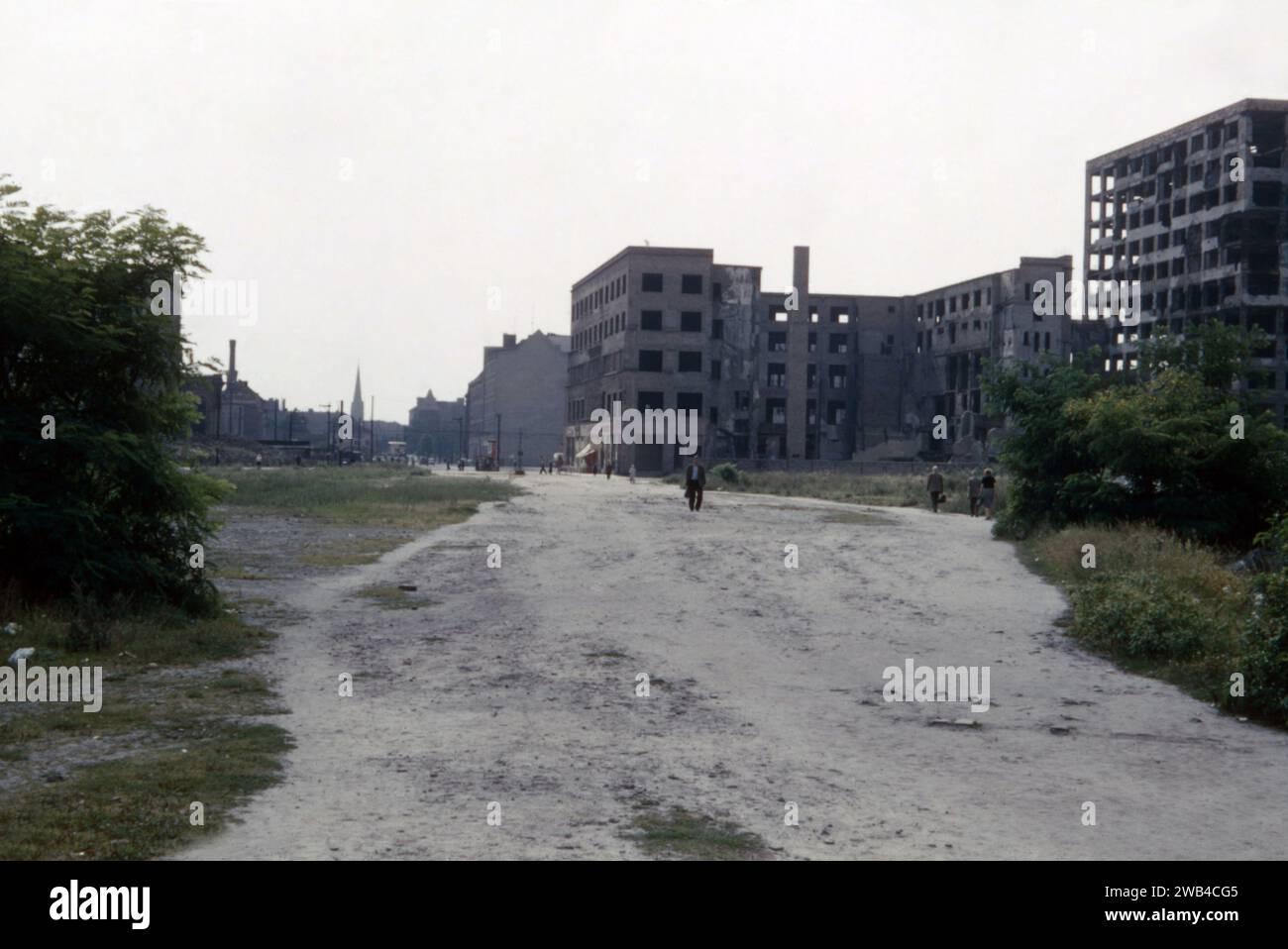 Berlin, the partially destroyed city after World War II, circa 1958 Stock Photo