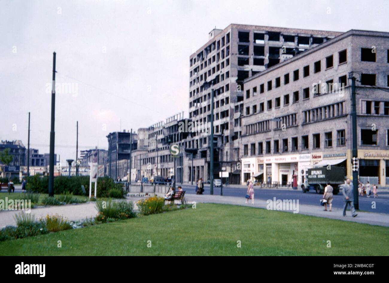 Berlin, buildings destroyed after World War II, circa 1958 Stock Photo