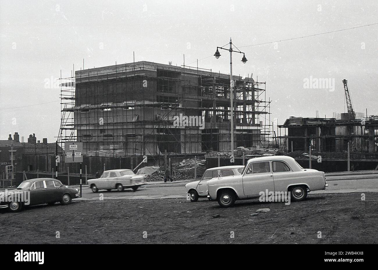 1960s, historical, a new civic centre for housing and social services