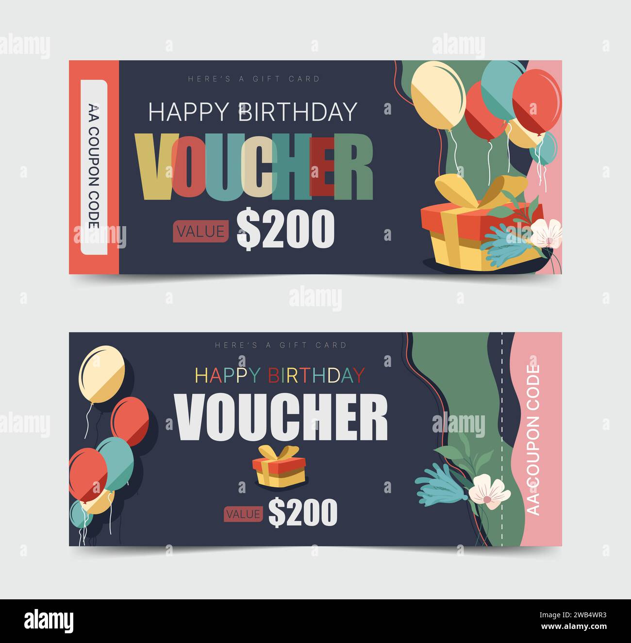 birthday voucher template printable Stock Vector Image & Art Alamy birthday voucher template printable Stock Vector Image & Art Alamy