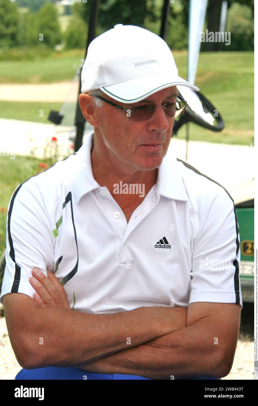 Football Legend FRANZ BECKENBAUER passed away on 7th January 2024 - Franz Beckenbauer beim Golf-Charity turnier, Kaiser - Cup, 13.07.2013, Bad Griesbach Honorarpflichtiges Foto, Fee liable image, Copyright © ATP Schuhmann Alexander (Alexander SCHUHMANN/ATP/SPP) Credit: SPP Sport Press Photo. /Alamy Live News Stock Photo