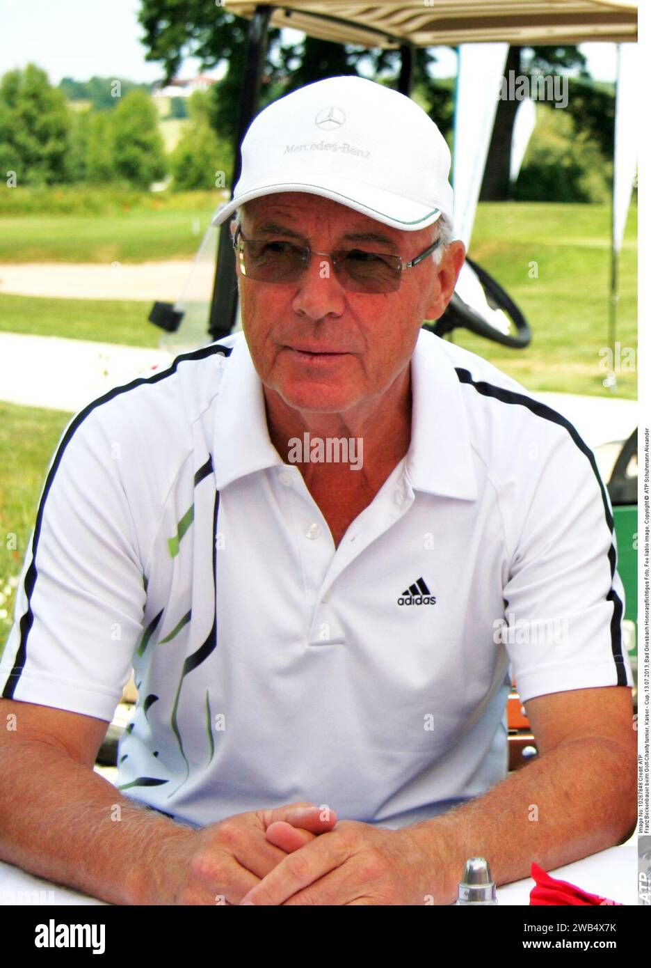 Football Legend FRANZ BECKENBAUER passed away on 7th January 2024 - Franz Beckenbauer beim Golf-Charity turnier, Kaiser - Cup, 13.07.2013, Bad Griesbach Honorarpflichtiges Foto, Fee liable image, Copyright © ATP Schuhmann Alexander (Alexander SCHUHMANN/ATP/SPP) Credit: SPP Sport Press Photo. /Alamy Live News Stock Photo