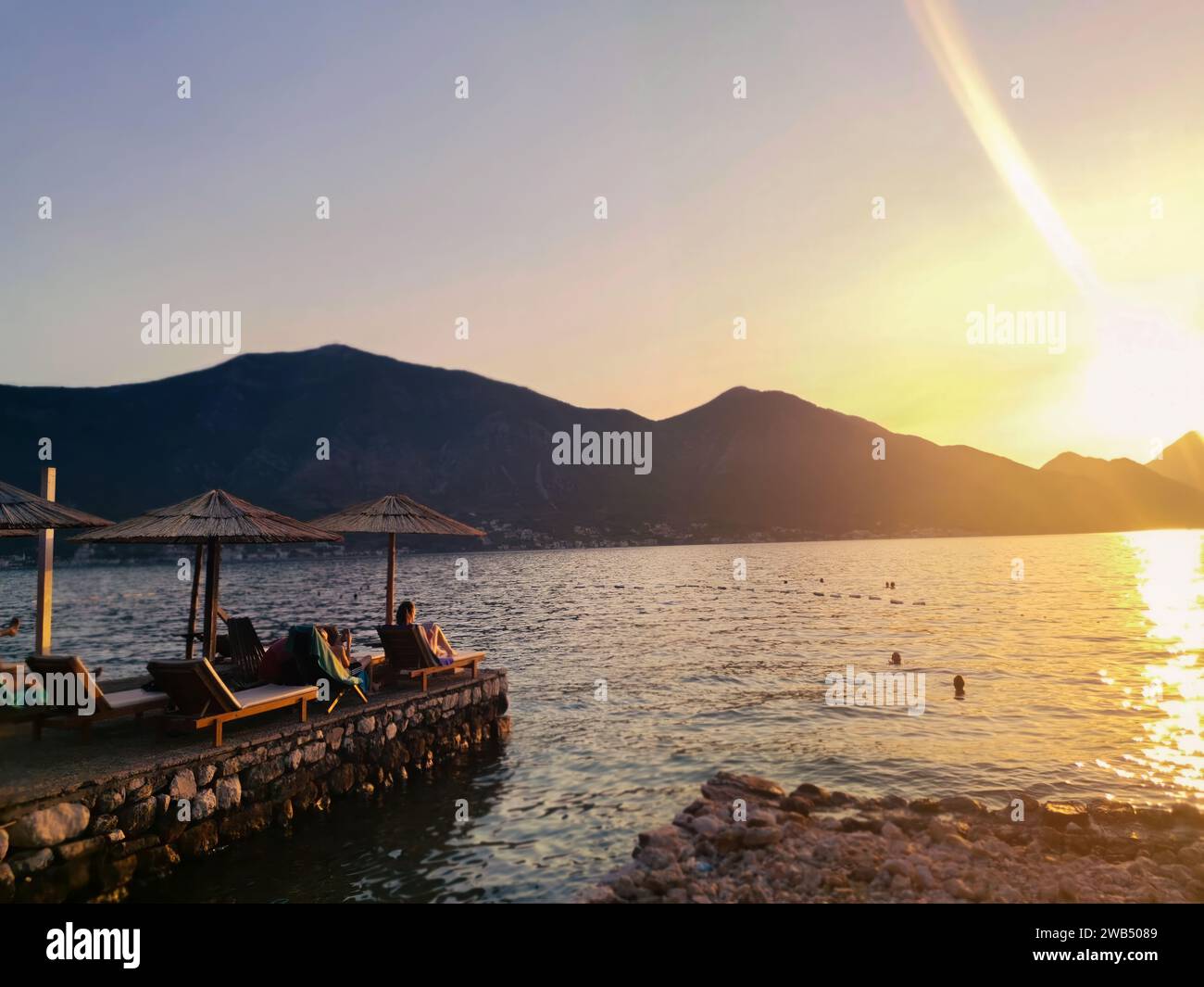 A peaceful beach scene in Croatia Stock Photo - Alamy