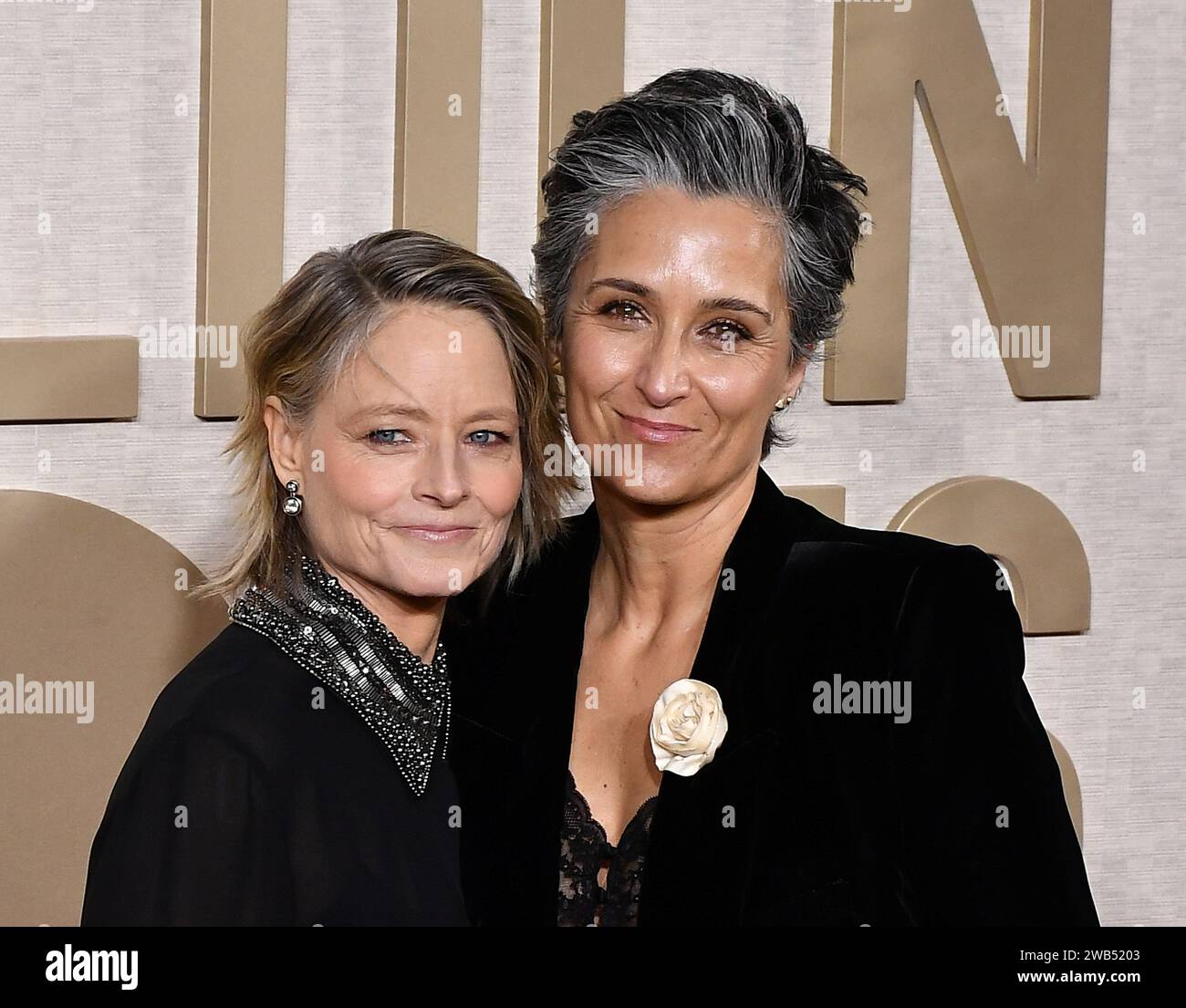 Jodie Foster, Alexandra Hedison attend the 81st Annual Golden Globe Awards at The Beverly Hilton