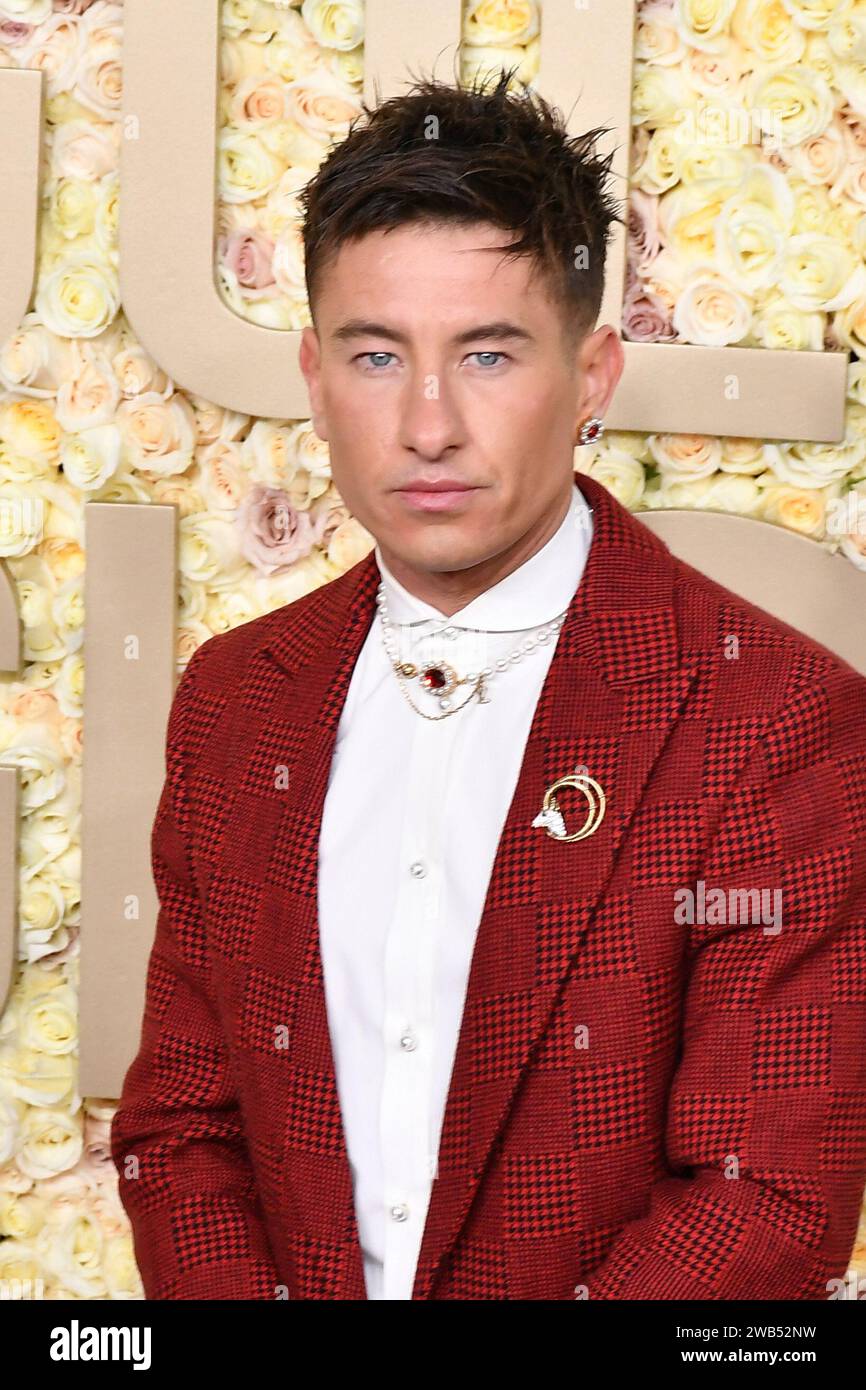 Beverly Hills, USA. 08th Jan, 2024. Barry Keoghan attends the 81st Annual Golden Globe Awards at