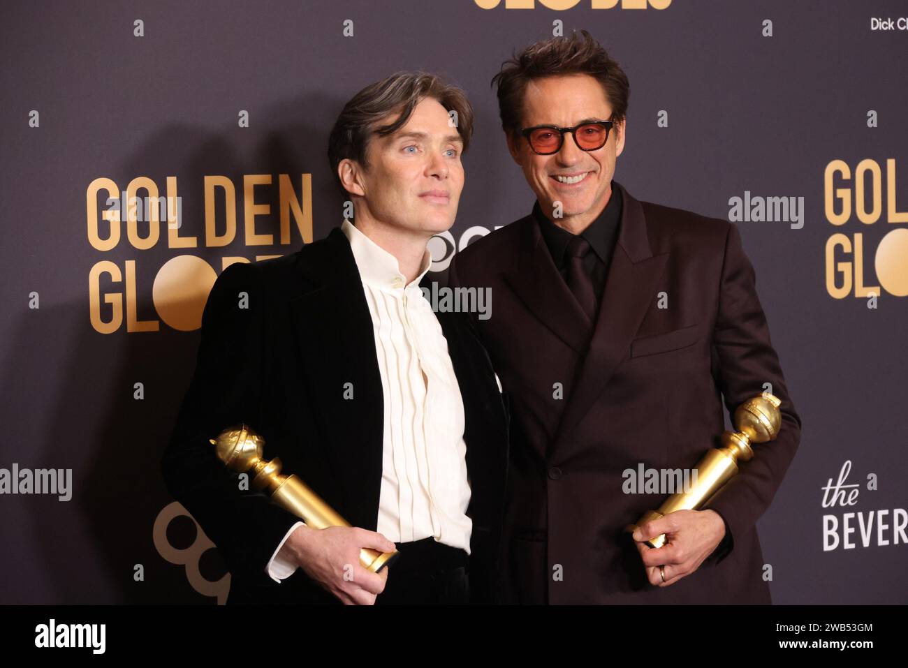 Cillian murphy golden globe awards 2024 hires stock photography and