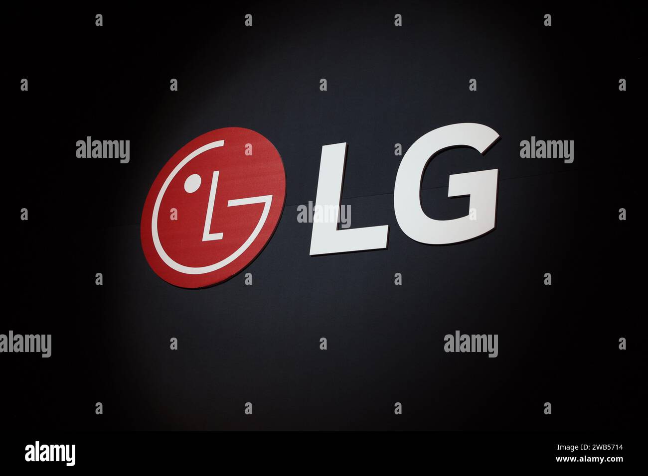 Las Vegas, United States. 08th Jan, 2024. A view of the LG logo on ...