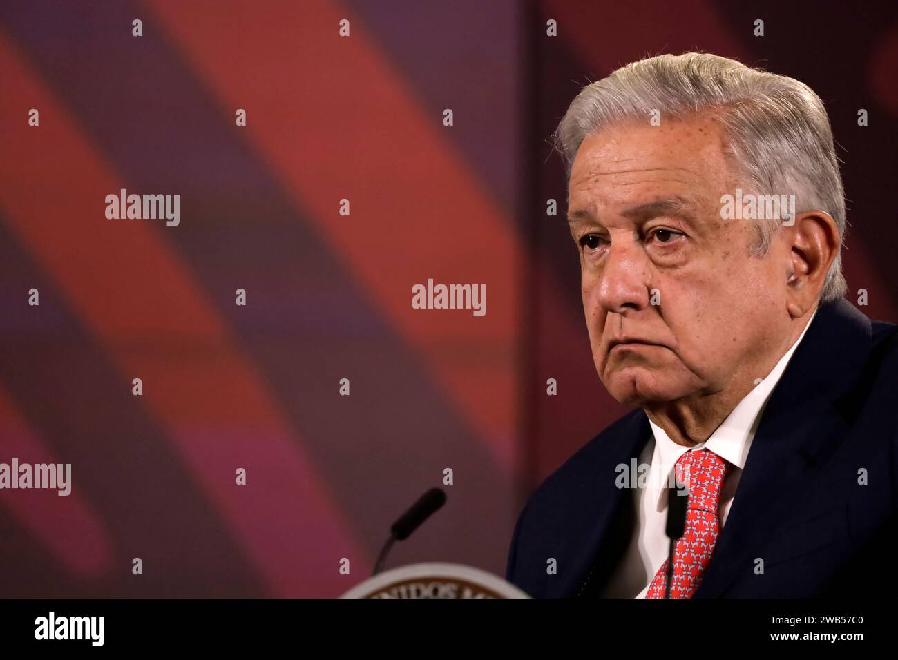 Mexico City, Mexico. 8th Jan, 2024. The president of Mexico, Andres