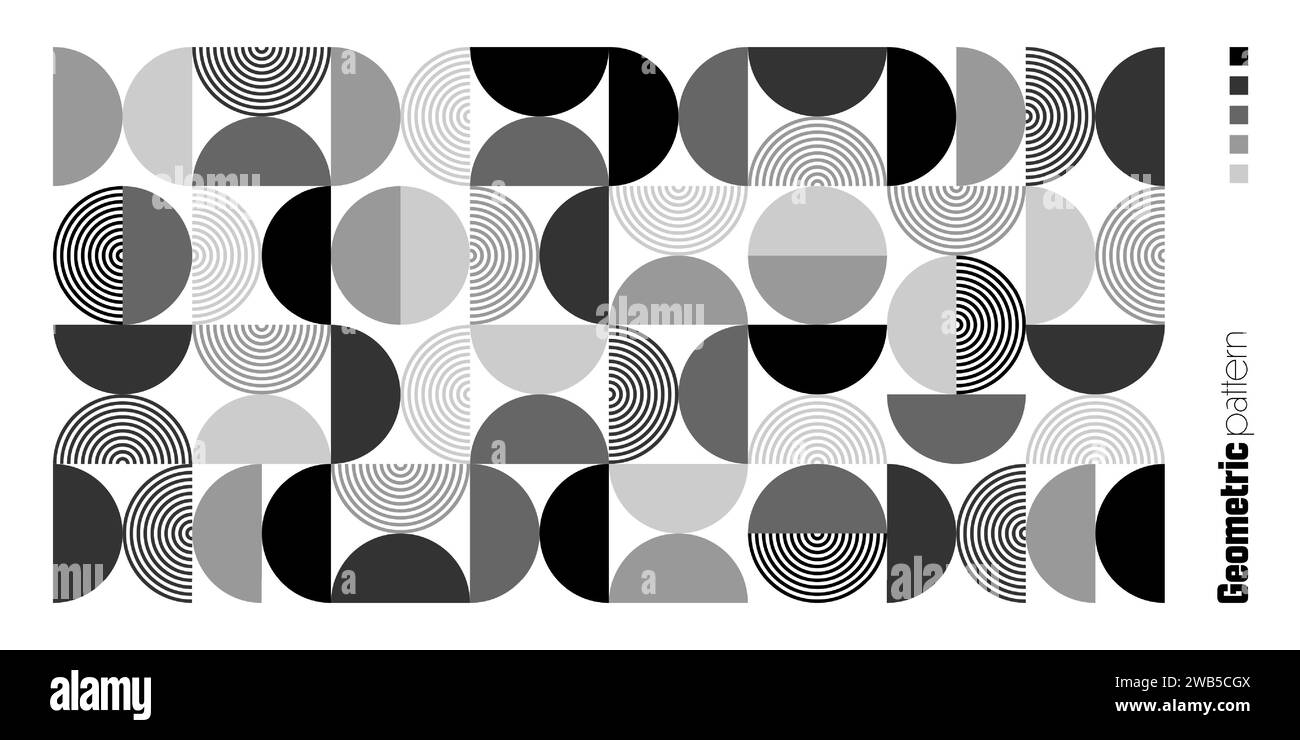Geometric trendy pattern, Bauhaus style. Modern background with simple ...