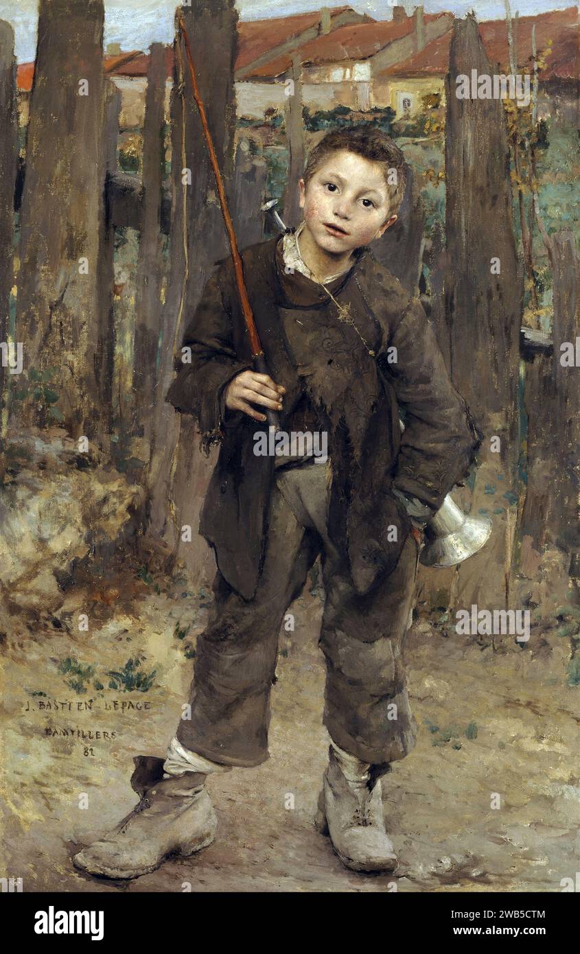 Pas Mèche (Nothing Doing), 1882, Painting by Jules Bastien-Lepage Stock Photo