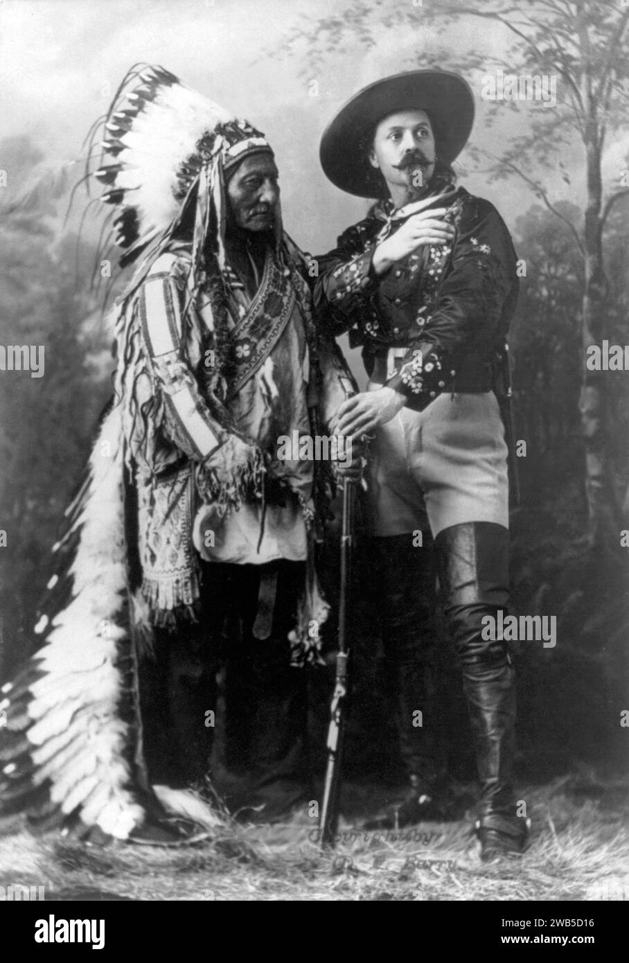 Sitting Bull and Buffalo Bill, Buffalo Bill, William Cody, William Frederick Cody (1846 – 1917), known as Buffalo Bill, American soldier, bison hunter, and showman. Stock Photo