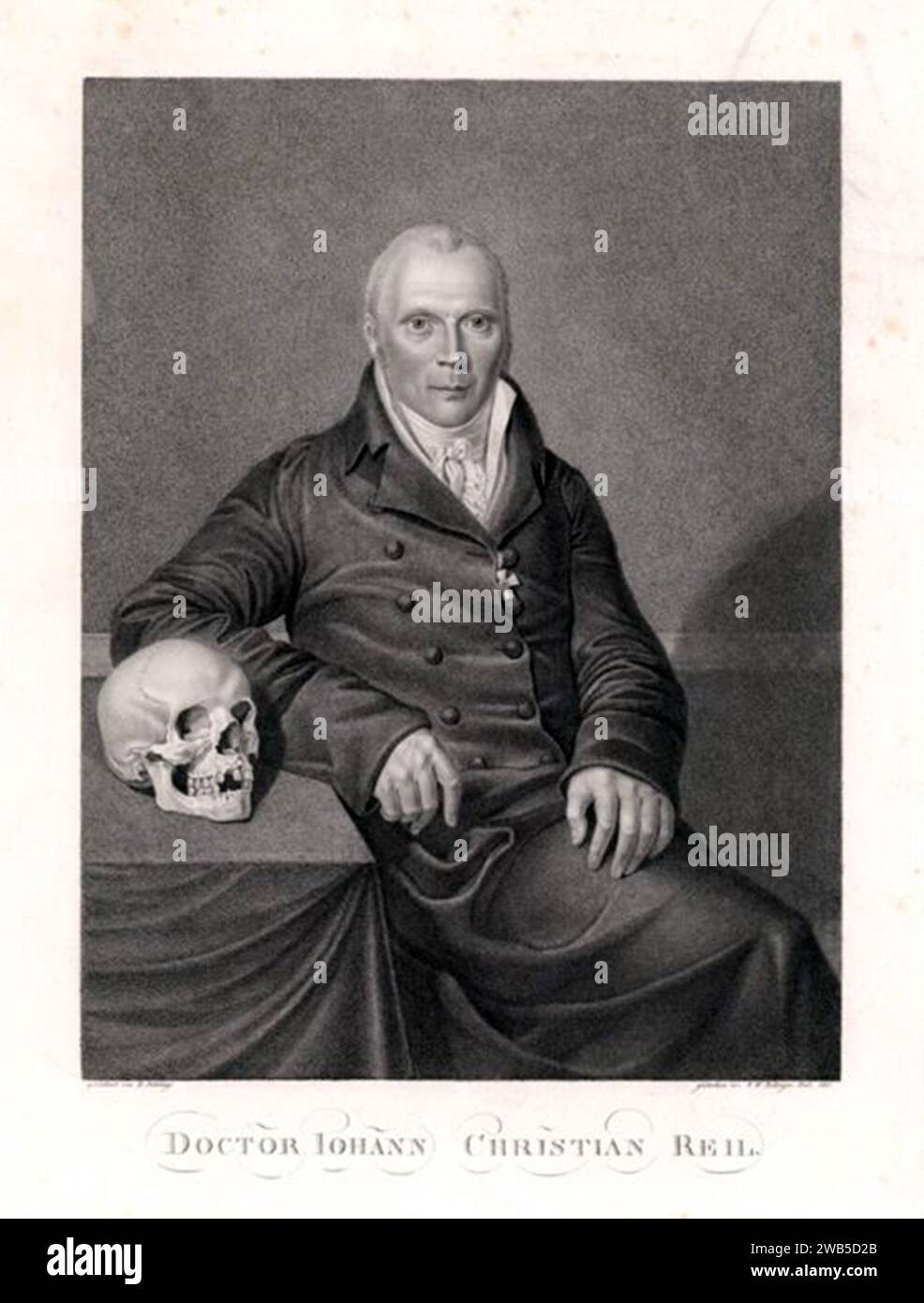 Johann Reil, Johann Christian Reil (1759 – 1813) German physician, physiologist, anatomist, and psychiatrist. Stock Photo