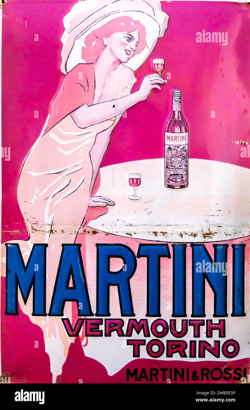 Martini vermouth Torino Martini Rossi art deco old fashioned plate