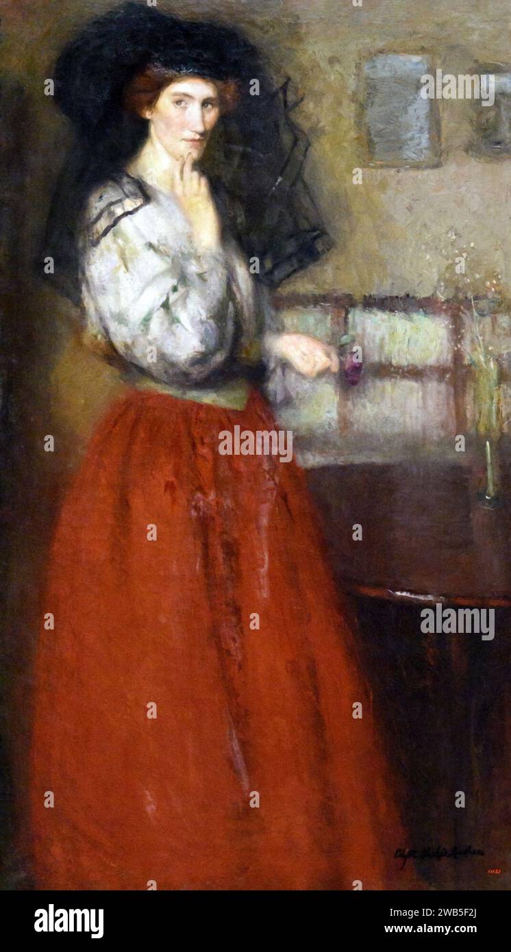 (Barcelona) The Black Veil - Edyth Starkie Rackham Stock Photo - Alamy