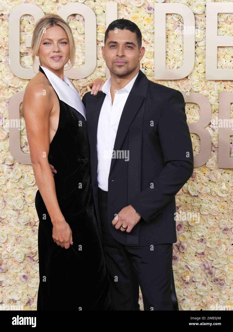Los Angeles, USA. 07th Jan, 2024. Amanda Pacheco and Wilmer Valderrama