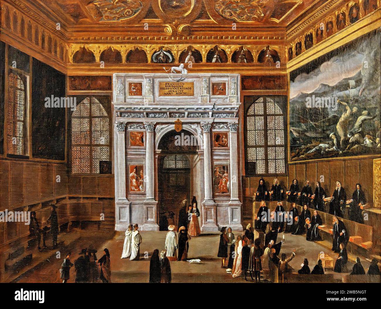 Venice La Sala Dello Scrutinio In Palazzo Ducale Con L Arco Morosini Venice La Sala Dello Scrutinio In Palazzo Ducale Con L Arco Morosini