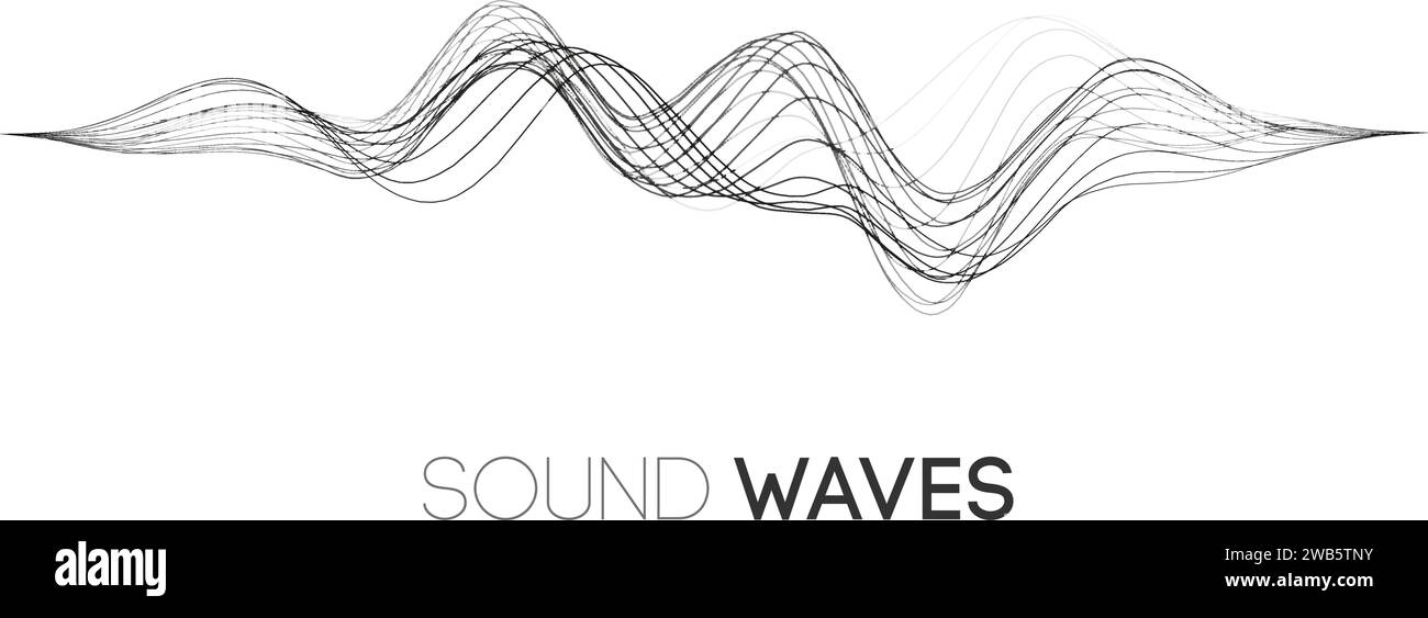 Sound wave music background. Audio waves abstract pulse background
