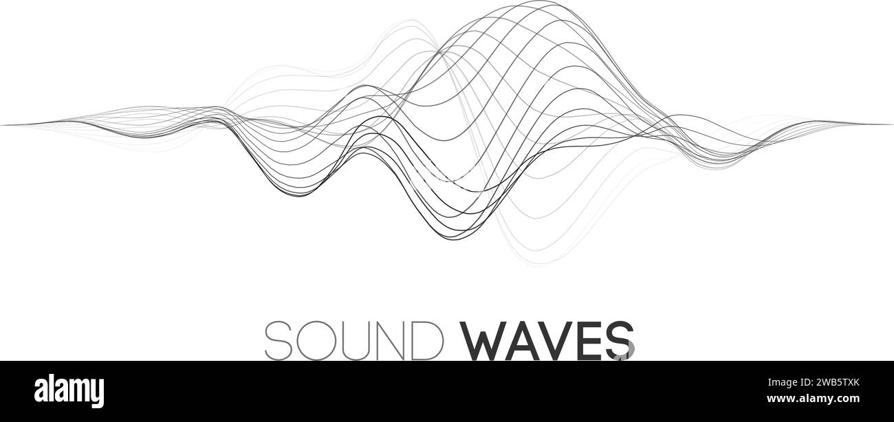Sound wave music background. Audio waves abstract pulse background ...