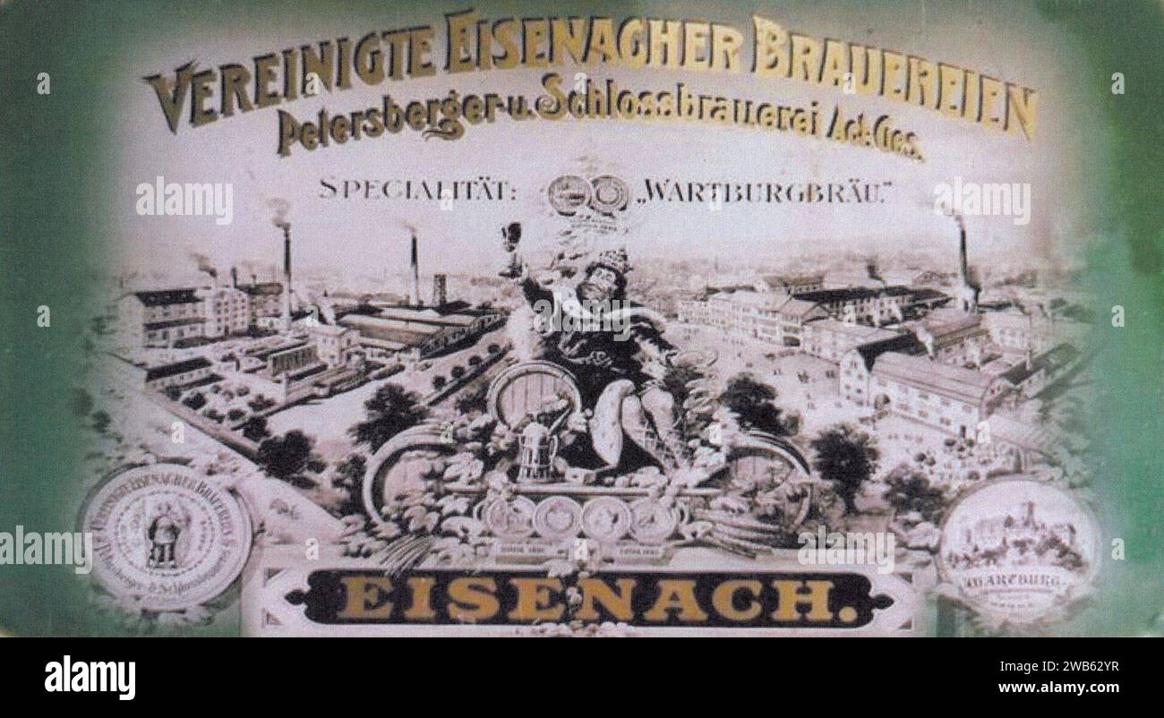 000016 Vereinigte Eisenacher Brauereien Werbung. Stock Photo
