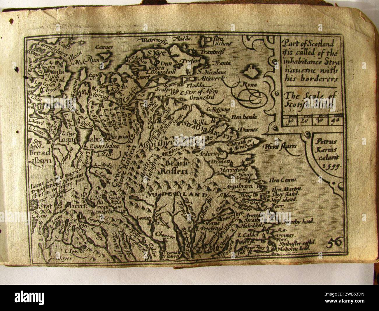 17th Century map of North-East Scotland Stock Photo - Alamy