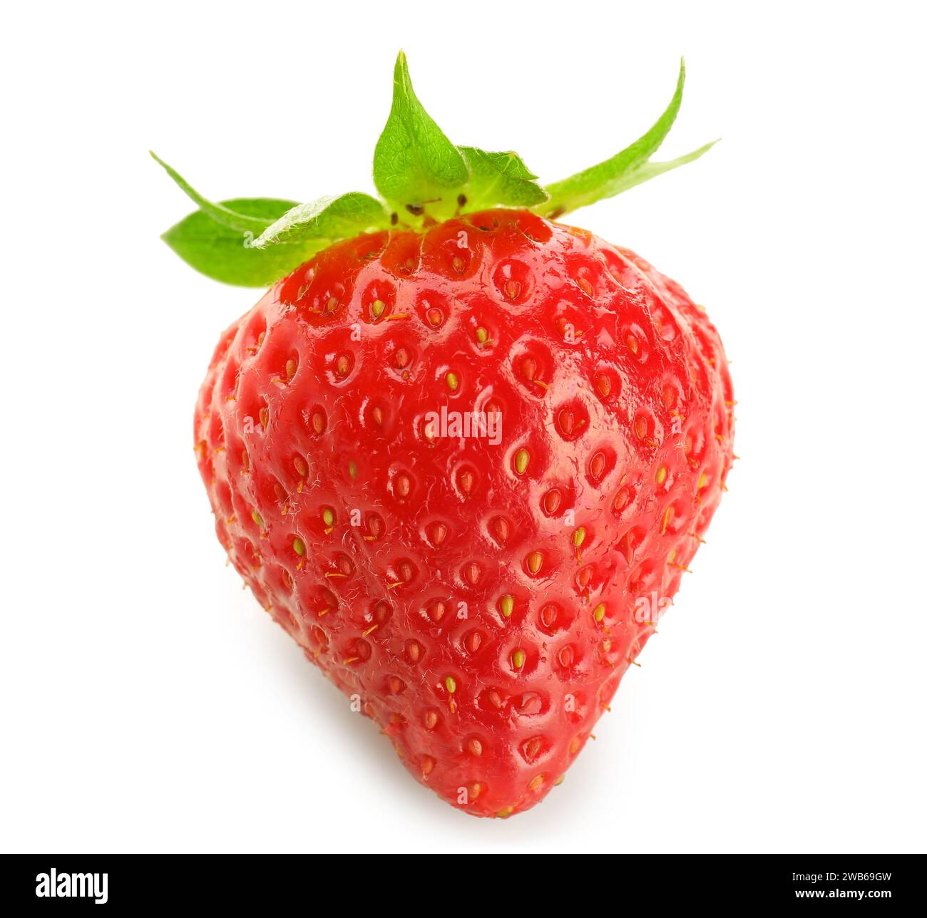 Fresh strawberry on white background Stock Photo - Alamy