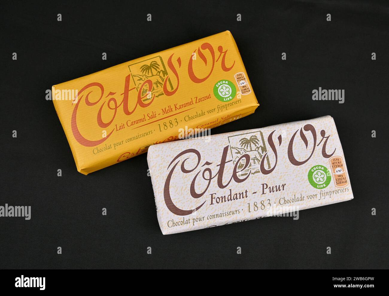 Côte d'Or Belgian chocolate (classic salted caramel and fondant