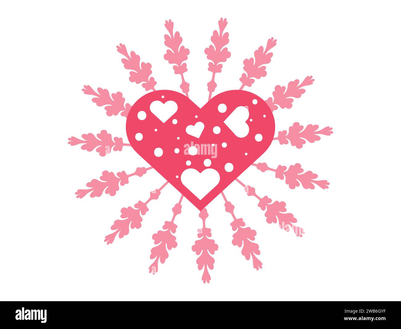 Cool Valentine's Day Decorative symmetry vector design Stock Vector