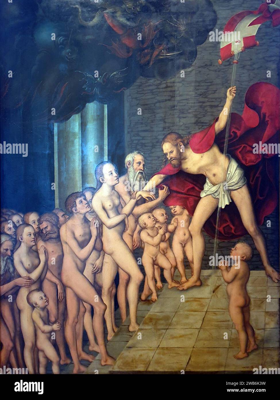 1537 Cranach d.Ä. Christus in der Vorhölle Jagdschloss Grunewald anagoria. Stock Photo