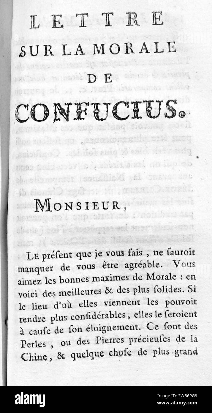 1783 morale de Confucius 1005155. Stock Photo