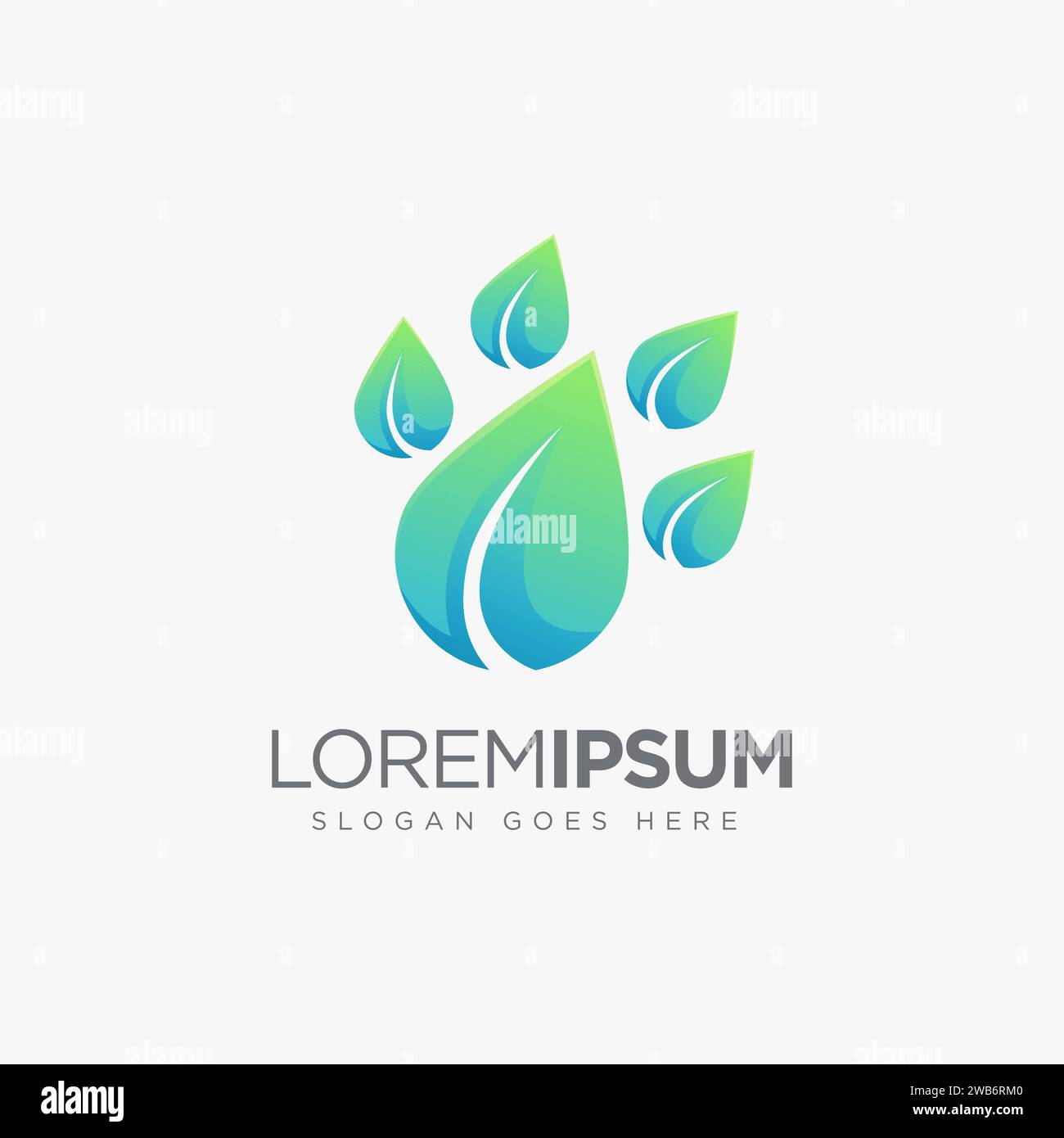 Abstract modern leaf footprint logo icon vector template on white background Stock Vector