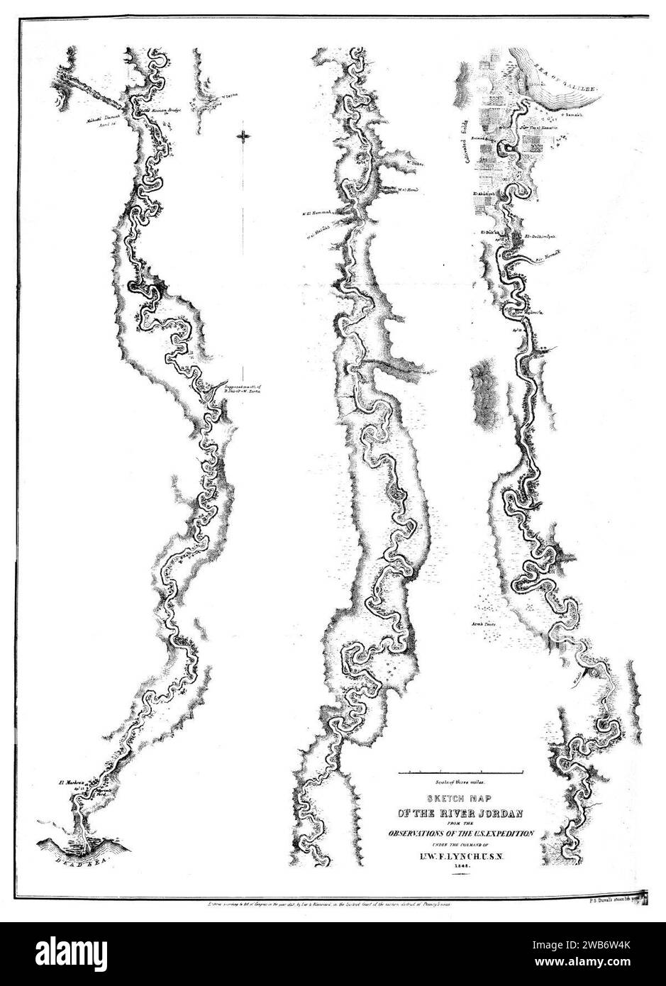 1849 Lynch Map Of The Jordan River Stock Photo Alamy 1849-lynch-map-of-the-jordan-river-stock-photo-alamy