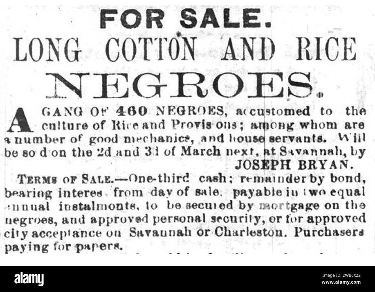 1859-great-slave-auction-ad-stock-photo-alamy